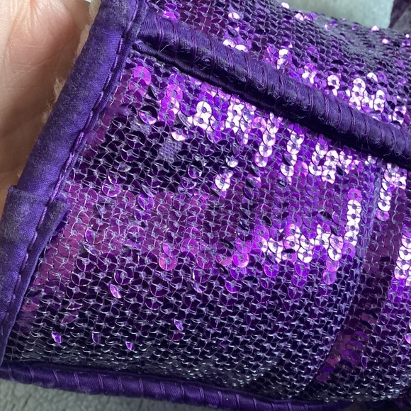 UGG Classic Short Sparkle Suede Sherpa Lined Snow Boots Purple Reign Sz 6 - Picture 12 of 17